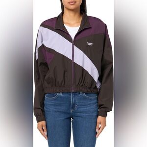 Reebok Women's Purple and Brown Bomber Jacket